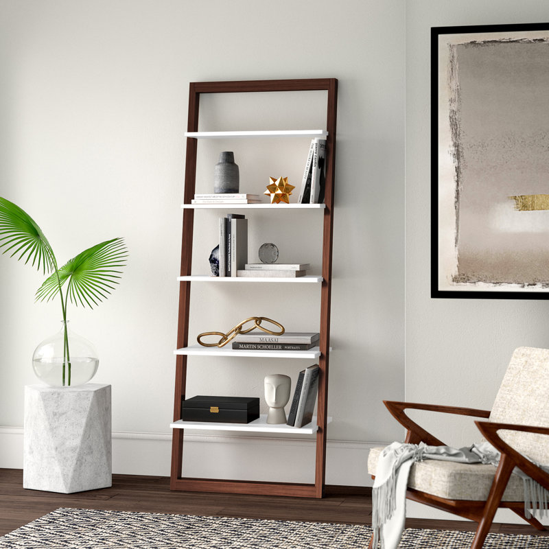 Wide leaning bookcase discount
